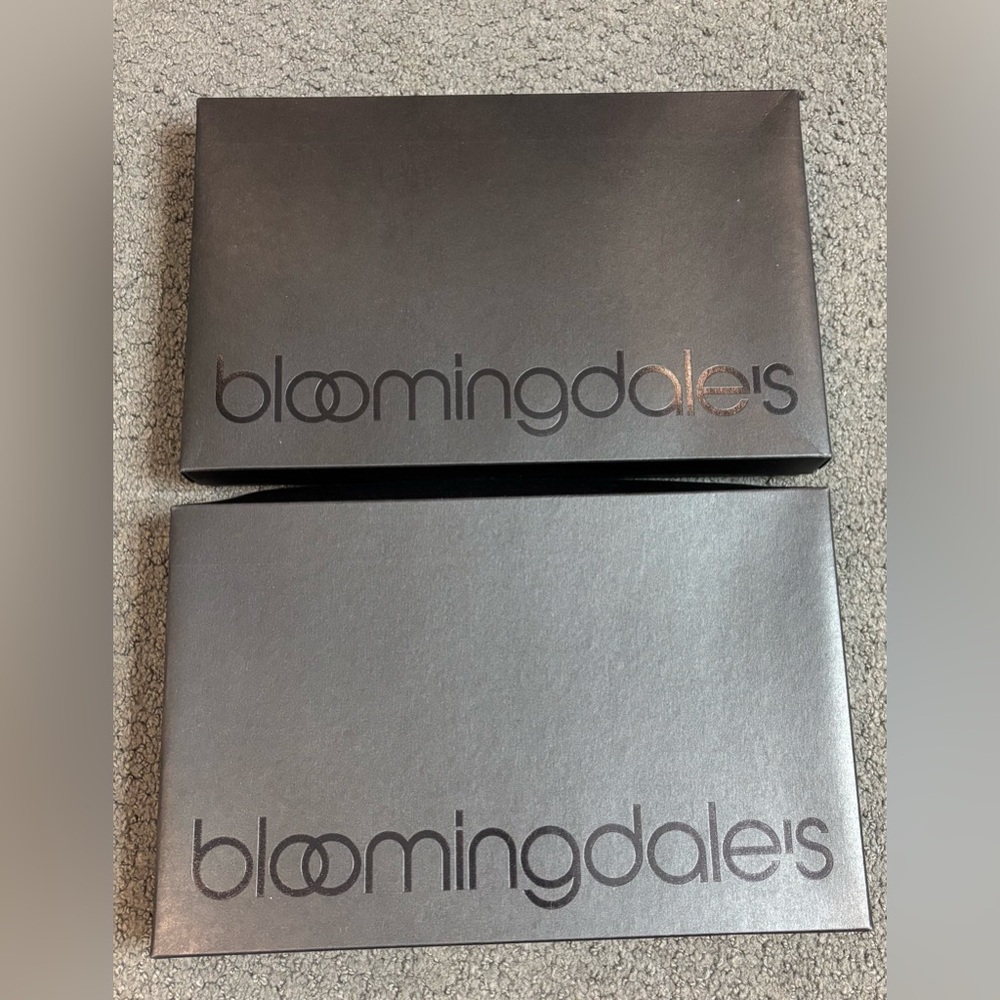 Lot of 2 Bloomingdale’s Matte Black Gift Boxes 15” x 9.5” x 2”